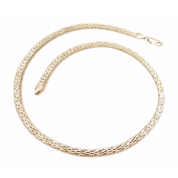 MBC ITALY 925 Jewelry - VTG Sterling Silver Chain Milgrain Accent Chain Necklace*925 MBC ITALY*27g*18"